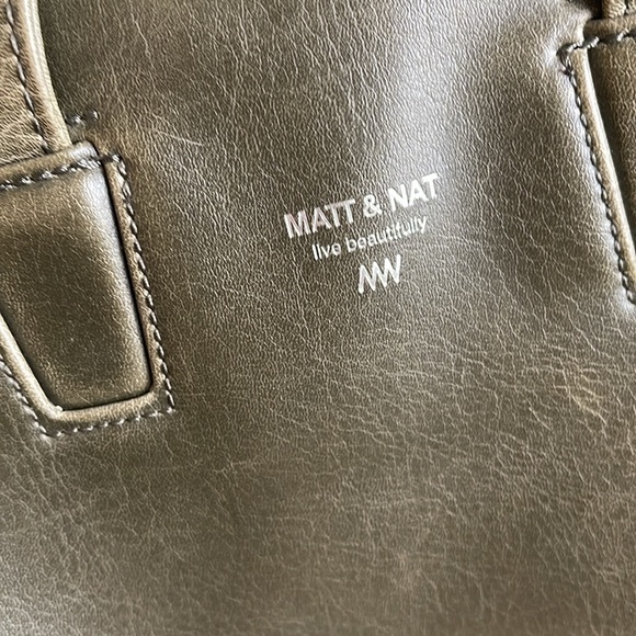 Dark Green Matt and Nat Vegan Tote - Picture 2 of 4